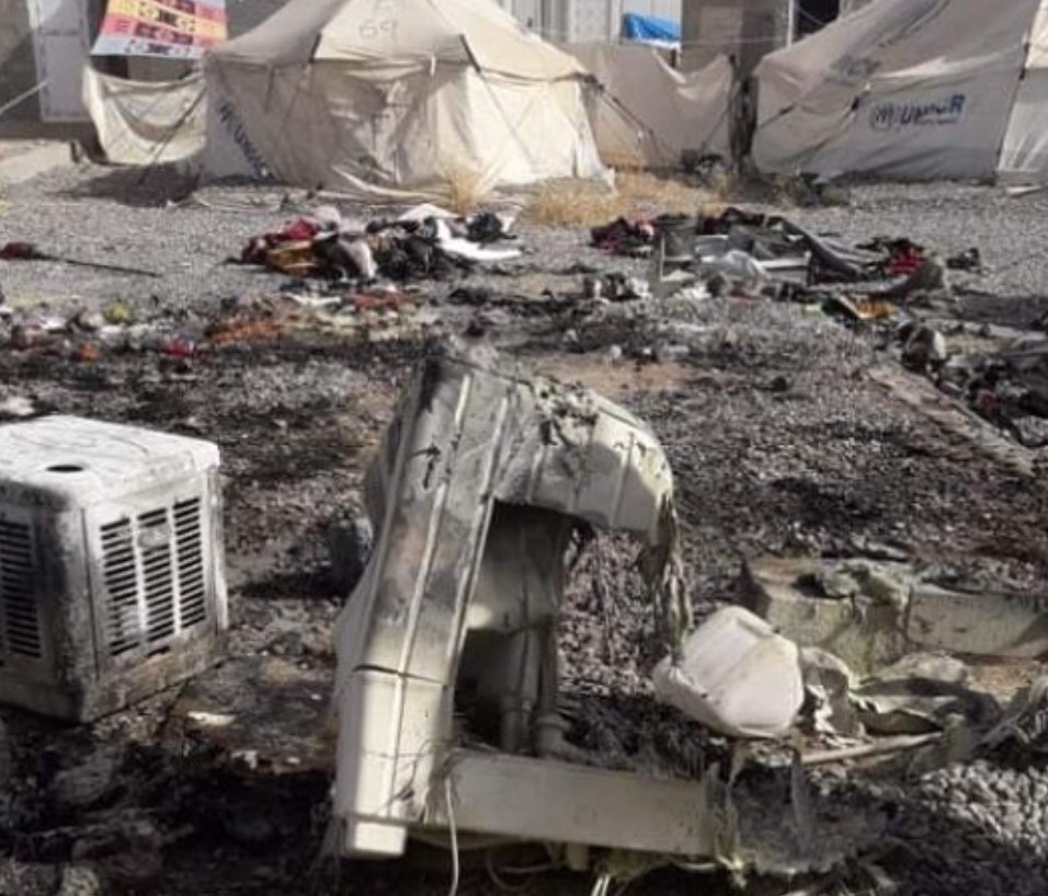 وفاة زوجين عفرينيين بحريق في مخيم كويلان بإقليم كُردستان
