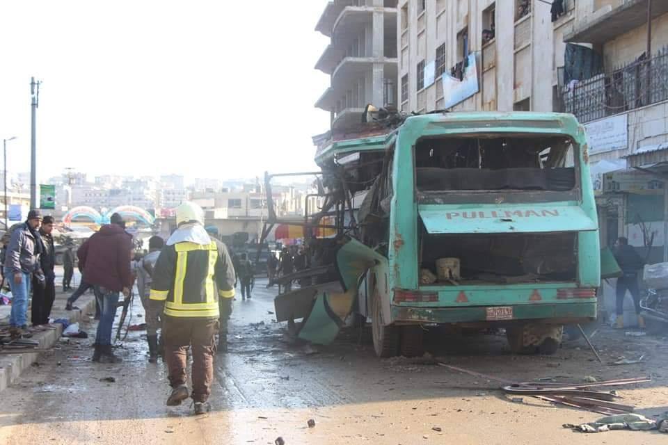 A shell landed behind the new Afrin garage, without harm