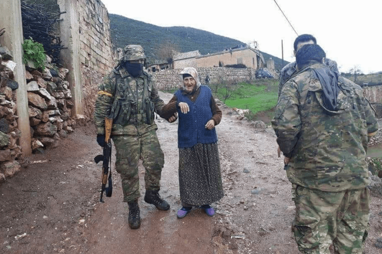 Kurdish elderly woman refused to share her house with settlers in Afrin countryside