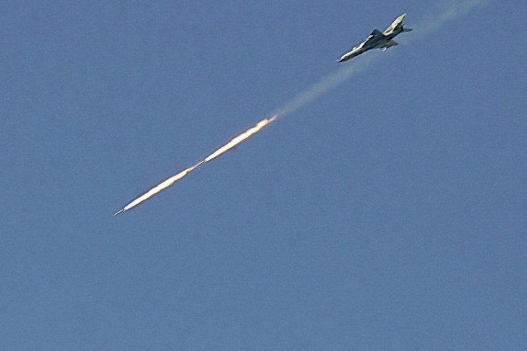 Russian warplane targets a camp for extremist militants in the Afrin countryside