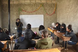 Many schools were closed in Sherawa due to the bombing of the Turkish occupation