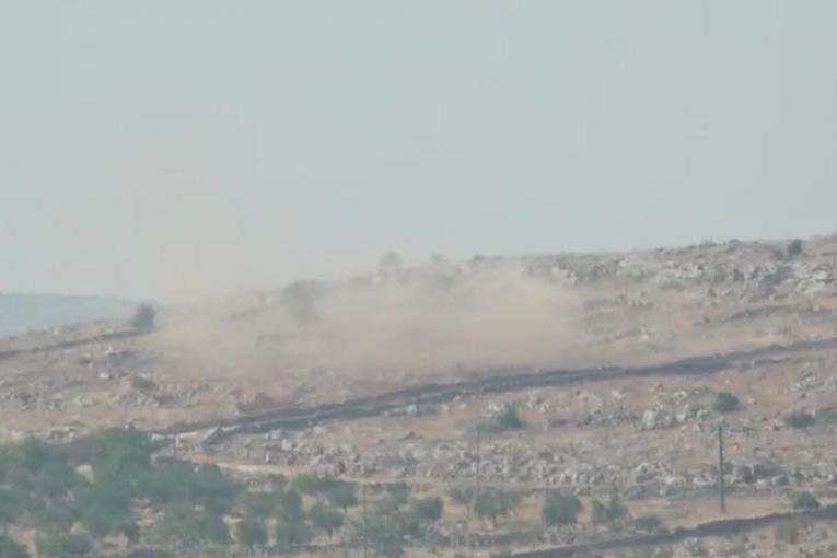 Turkish occupation bombed the villages of (Burj Al-Qas and Kalouta) with 20 mortar shells