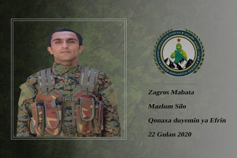 “Afrin Liberation Forces” reveal the martyrdom of a fighter from Mobata