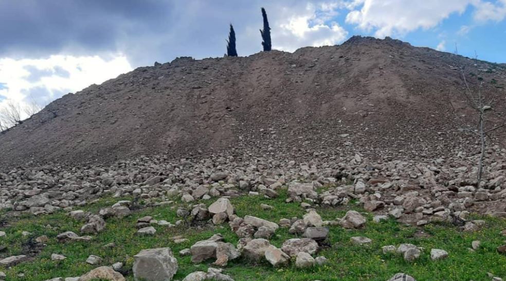 In pictures: Turkish occupation bulldozes the archaeological hill of 