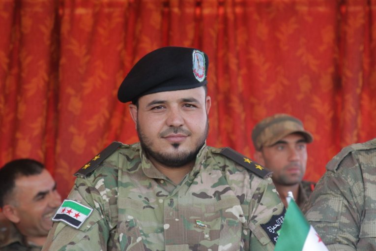 Al-Hamzeh militia leader receives the kidnapees from the “Military Police” militia