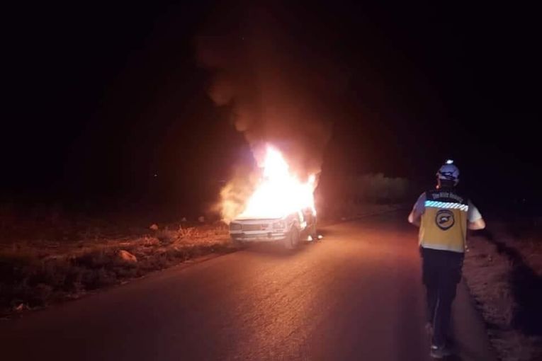 A car was targeted with a sticky bomb on Marate road ... and another explosion in Al-Bab leaves dead people