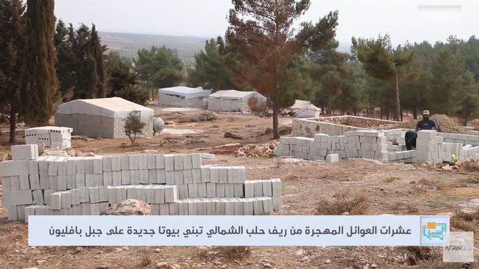 Turkish occupation building settlement complex in the Yazidi Kurdish village