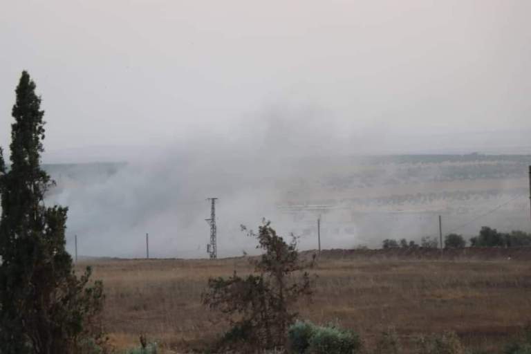 Turkish Occupation shells villages in Shara district and Al-Shahba areas