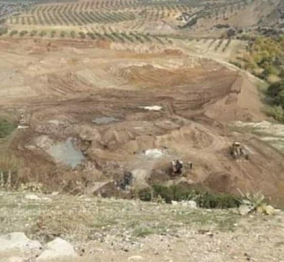 New bulldozing and digging works in the Roman amphitheater area at al-Nabi Hori site