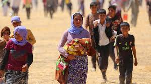 Yazidi women “Sabaya” from Shangal accompanied by ISIS operatives in Afrin