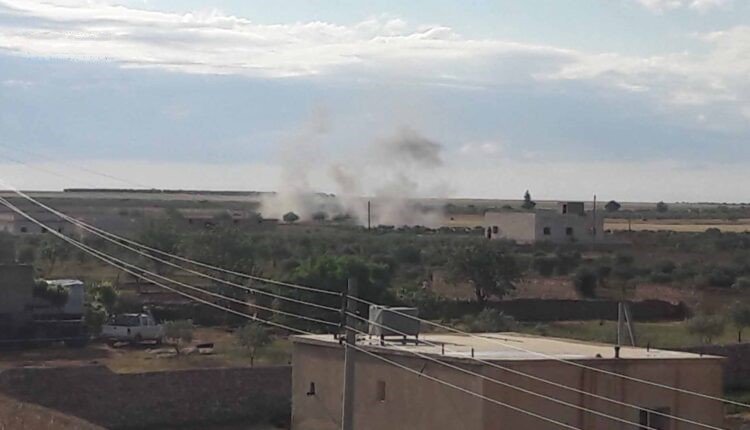 Turkish forces shell Aqiba vilage and vicinity of Menegh Airport in northern countryside of Aleppo