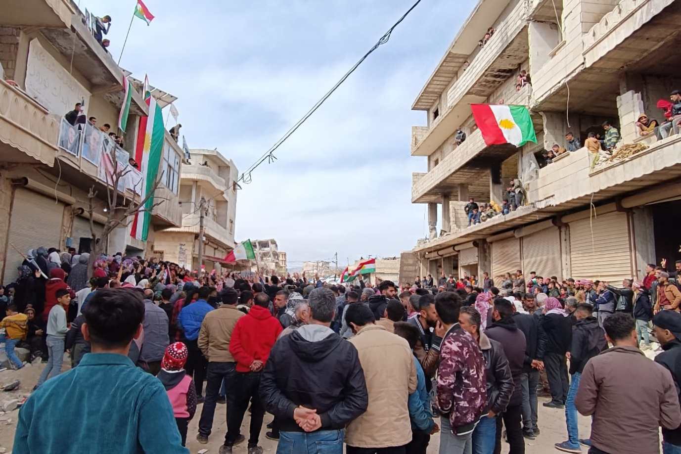 Hundreds of Afrin Residents Protest Against Newroz Massacre