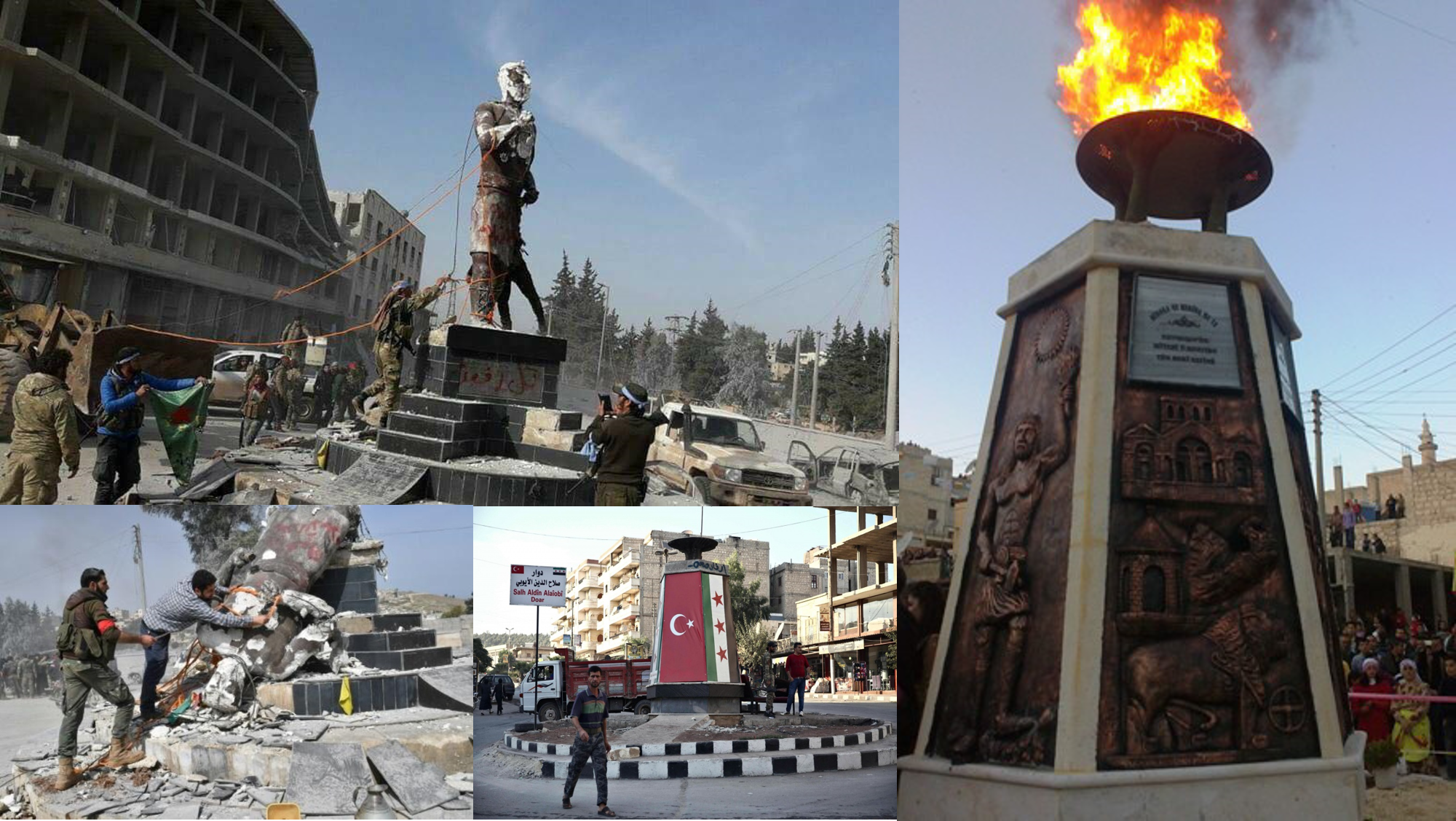 Ixwan Mislimîn ... Hemwextî daxuyaniya pîrozbahiya cejna Newrozê, li Efrînê welatiyekî kurd ji ber pêxistina agir bin çav kir
