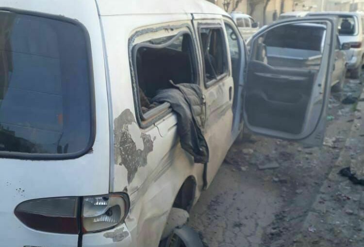 4 injured when a bomb exploded in front of “Ahrar Al-Sharqiya” headquarters ,in Afrin