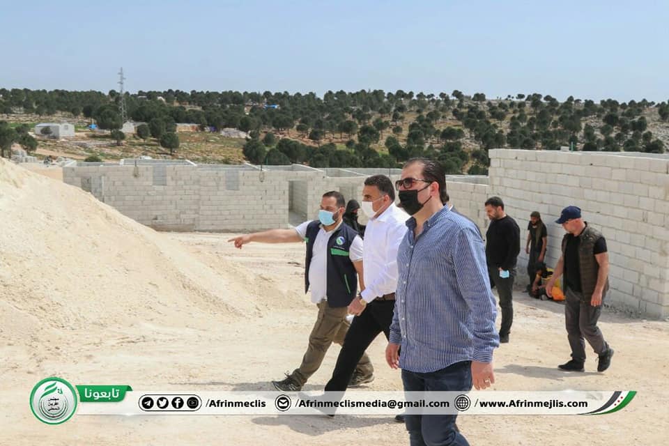Turkish authorities building new settlement complex in eastern countryside of Afrin